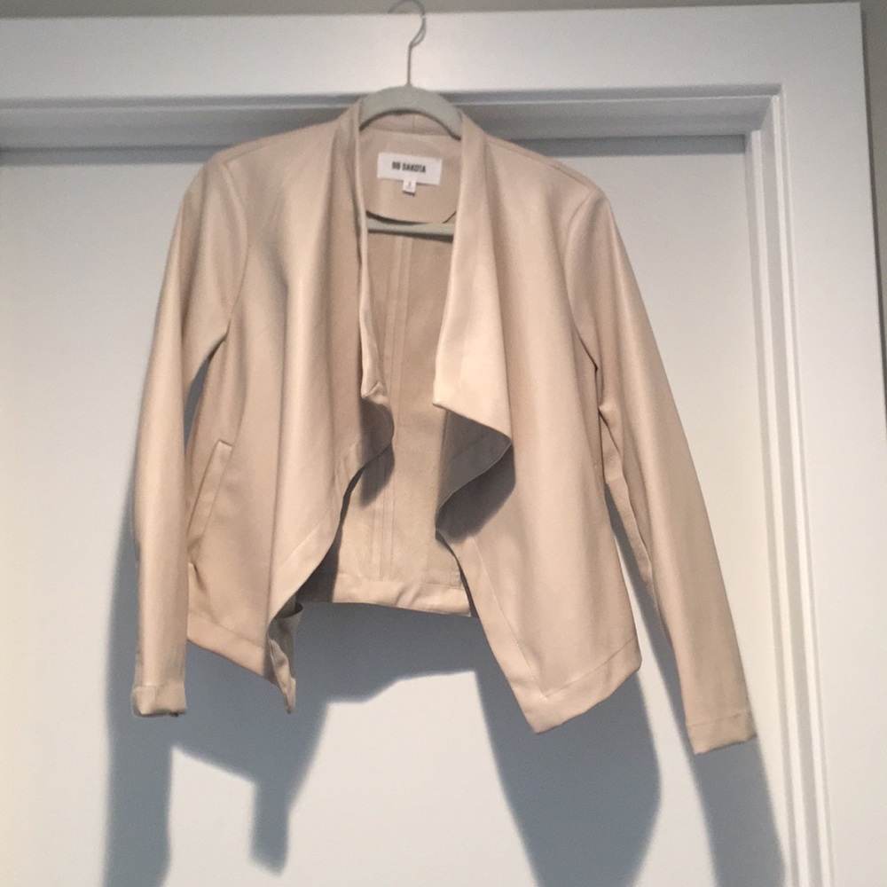 tan leather jacket